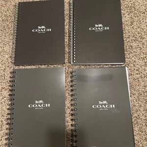 Coach Black Spiral Notebooks Set